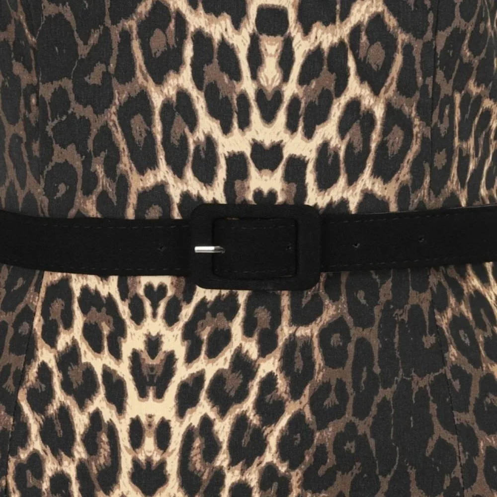 🤎 Brown and Black Leopard Pencil Skirt Dress Sizes S & XL left! - Picture 9 of 12